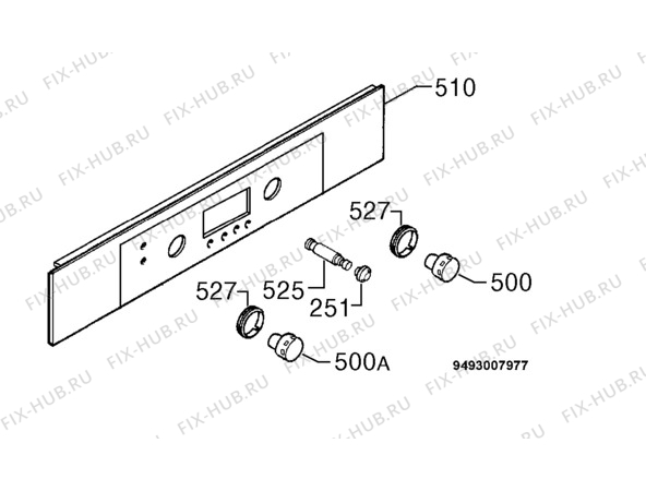 Взрыв-схема плиты (духовки) Zanussi ZBQ665N - Схема узла Command panel 037